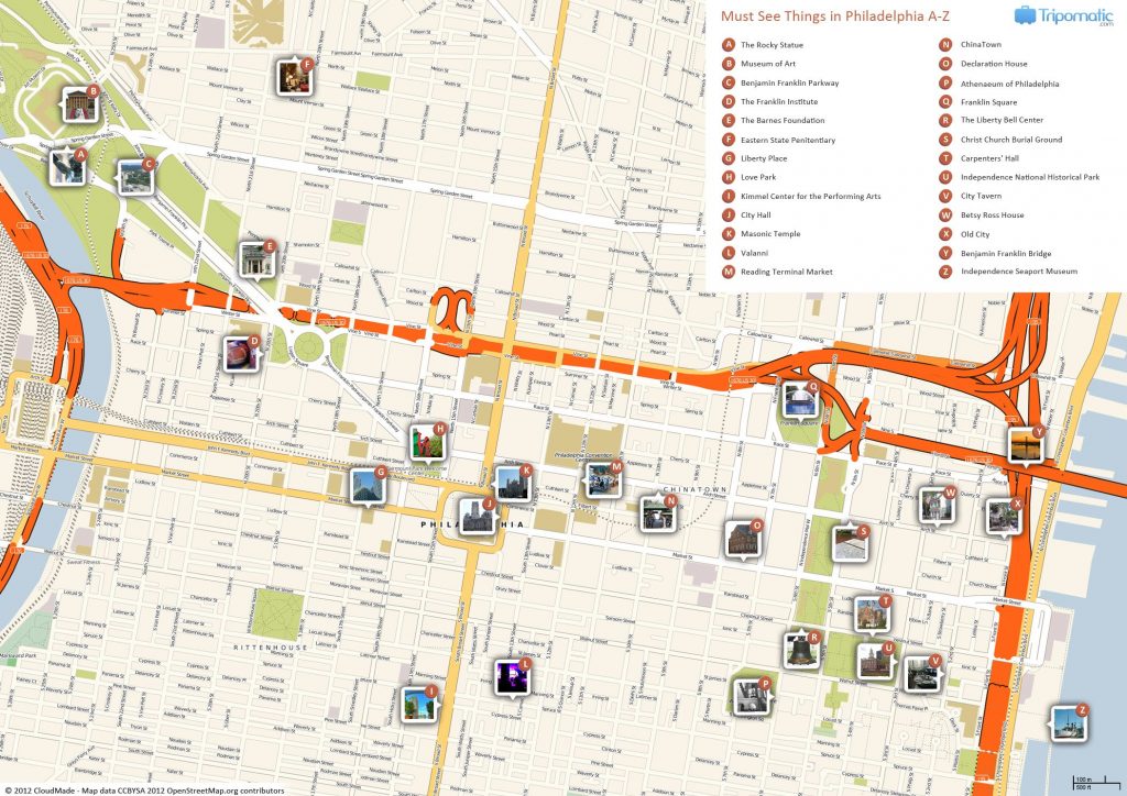 Philadelphia Printable Tourist Map | Free Tourist Maps - Philadelphia ...