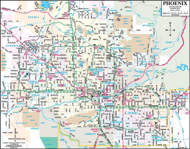 Phoenix Maps | Arizona, U.s. | Maps Of Phoenix - Phoenix Area Map ...