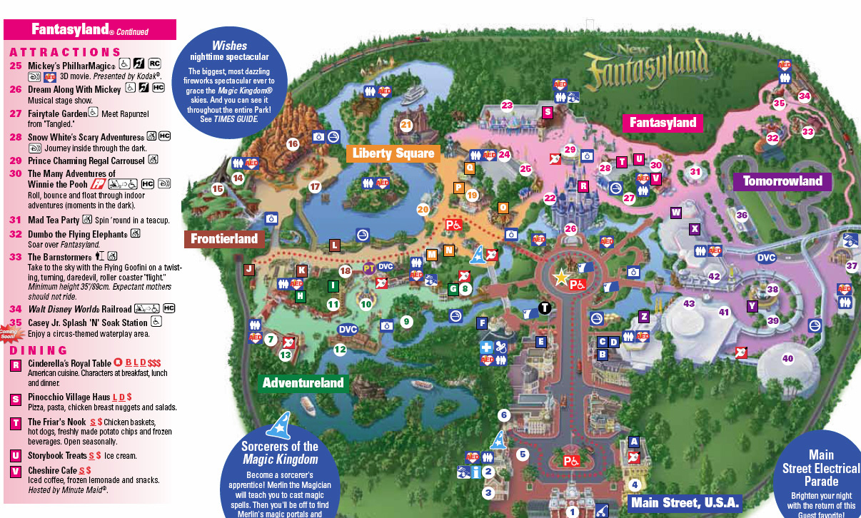 updated disney magic kingdom orlando map