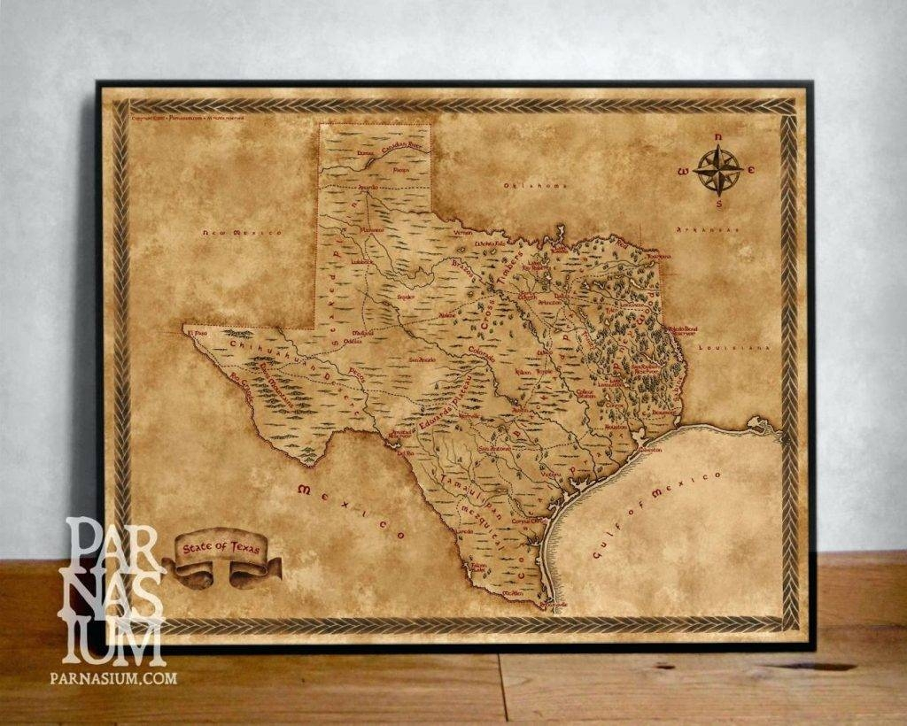 Photos Of Texas Map Wall Art (Showing 19 Of 20 Photos) - Old Texas Map Wall Art