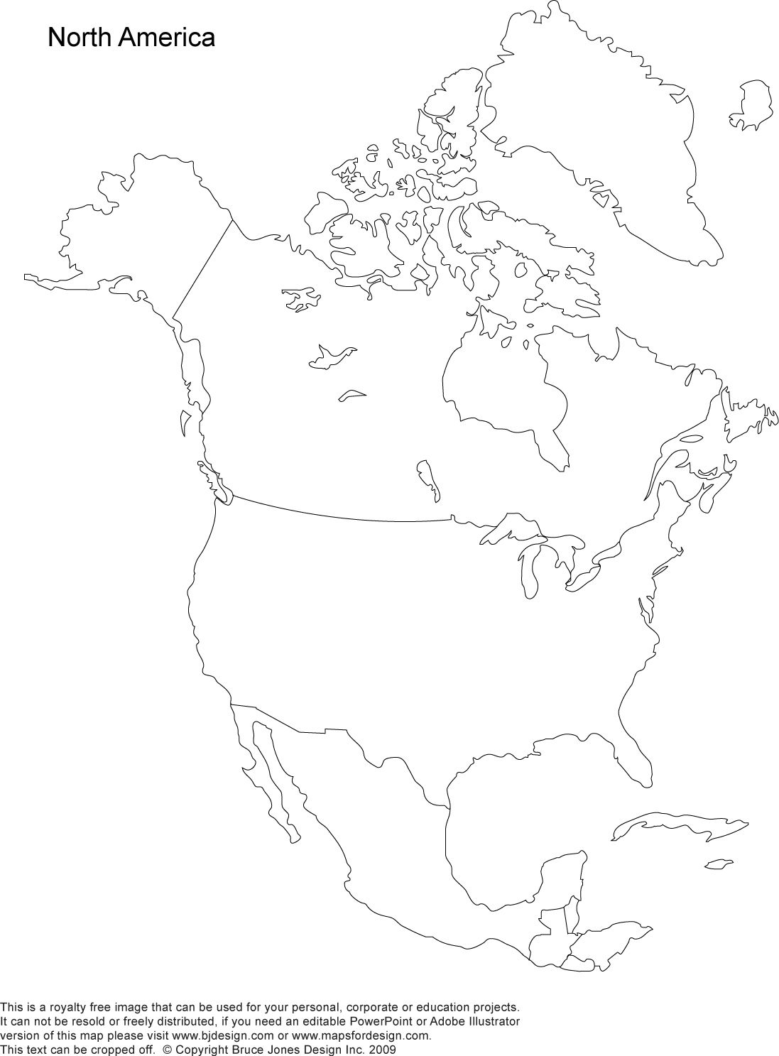 Pinangie Wild On For The Kids | Blank World Map, America Outline - Free Printable Map Of North America