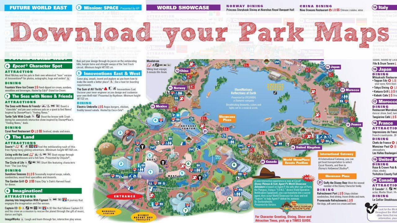 Pindawn E C On Travel - Theme Parks | Disney World Map, Disney - Wdw Maps Printable