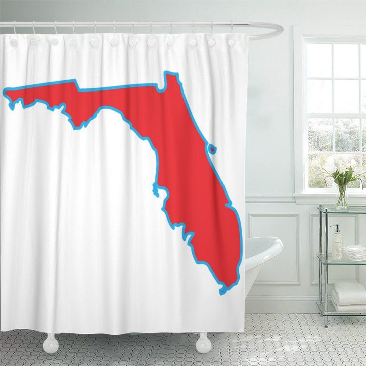 Florida Map Shower Curtain