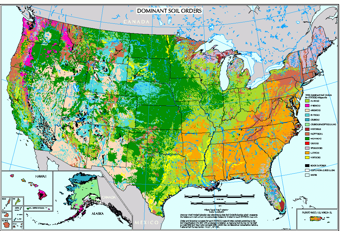 Plant And Soil Sciences Elibrary:: Print Lesson - Florida Soil Types Map