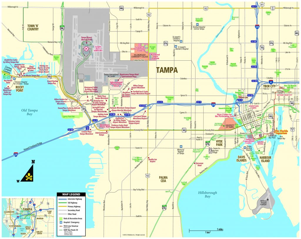 map of tampa cruise port area