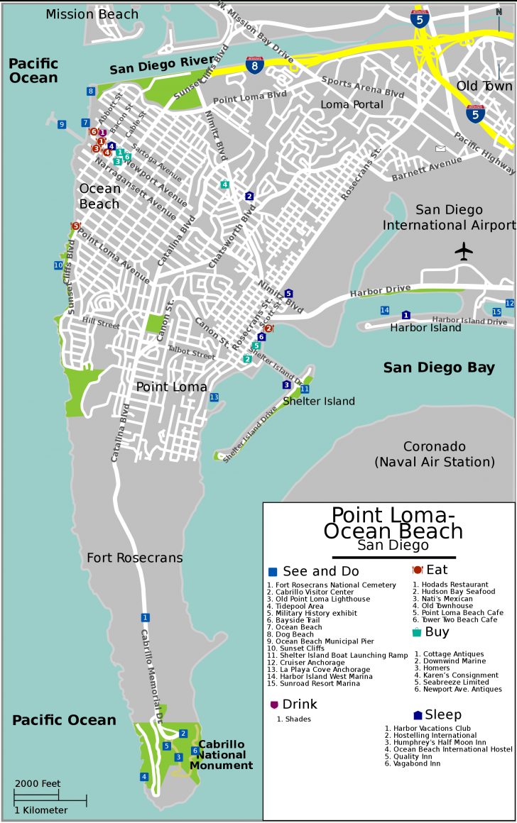 Point Loma, San Diego Wikipedia Loma Linda California Map
