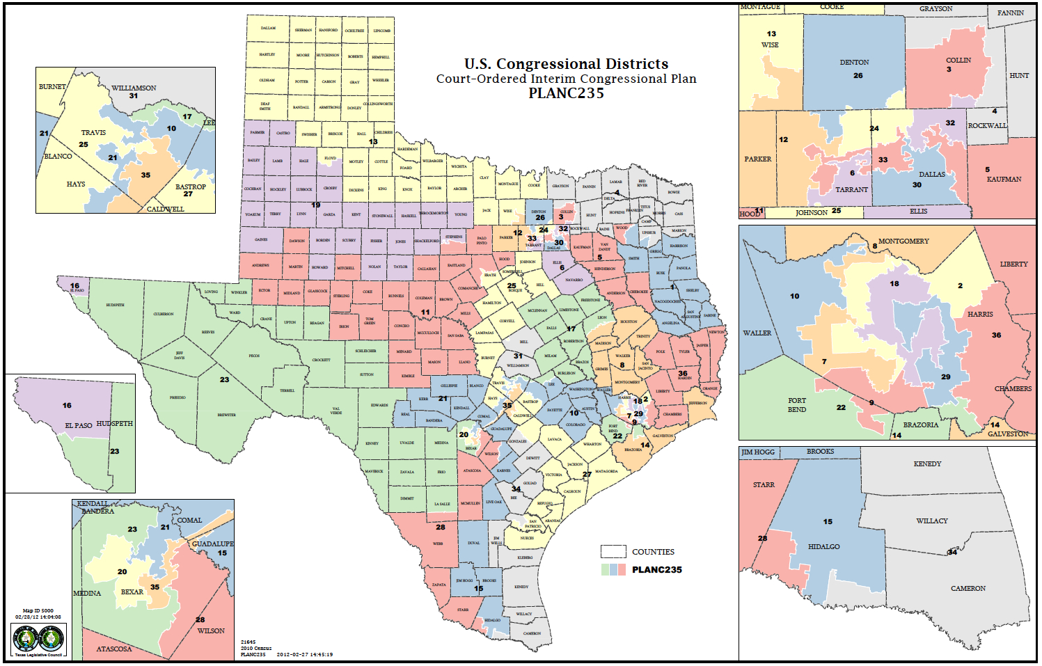 Political Participation: How Do We Choose Our Representatives - Texas Congressional Districts Map 2016