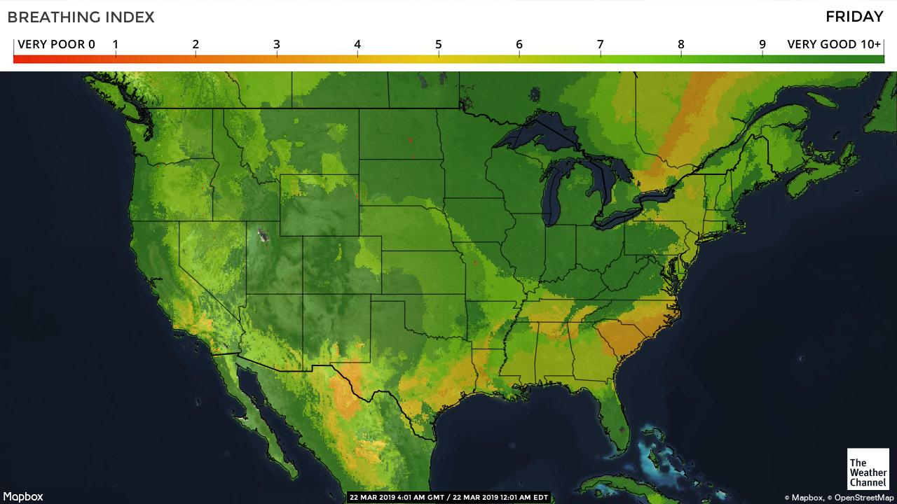 Pollen Count And Allergy Info For Houston, Tx - Pollen Forecast - Pollen Map Texas