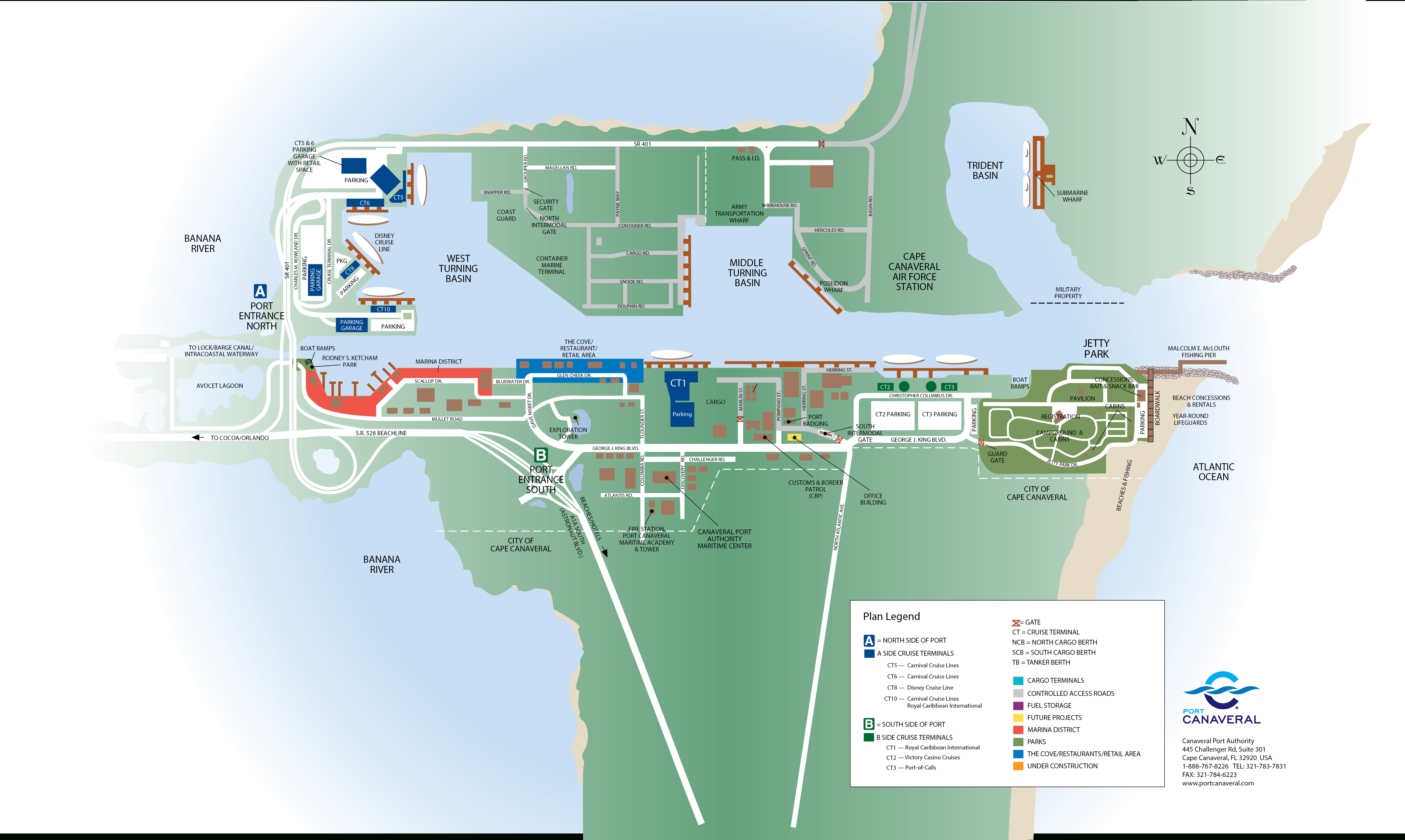 Port Canaveral - Port Canaveral Florida Map