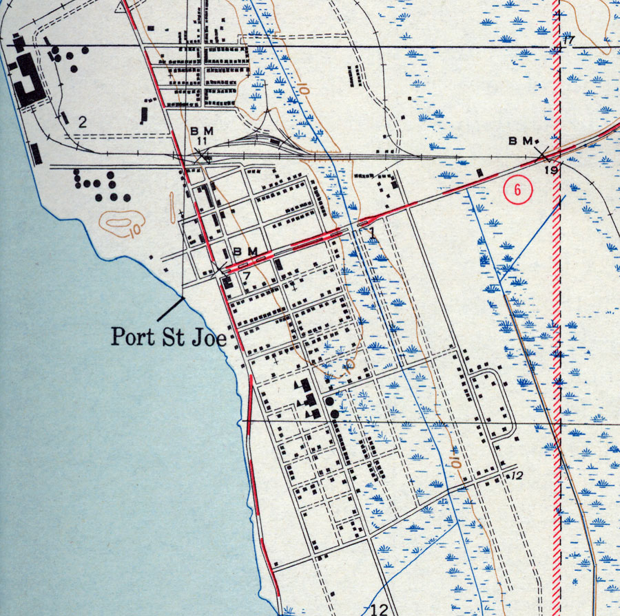 Port St. Joe, 1943 - St Joe Florida Map