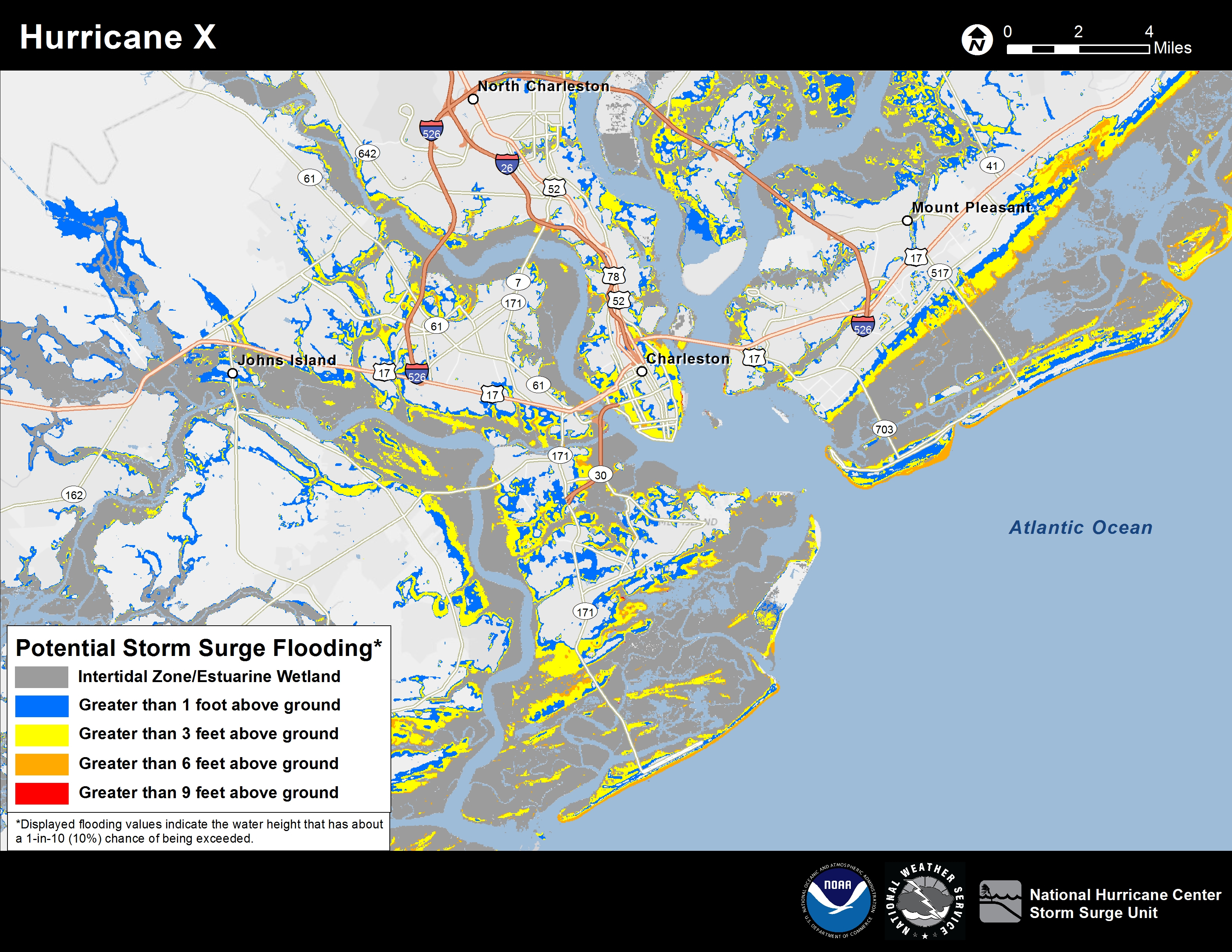 Potential Storm Surge Flooding Map - Interactive Elevation Map Of Florida