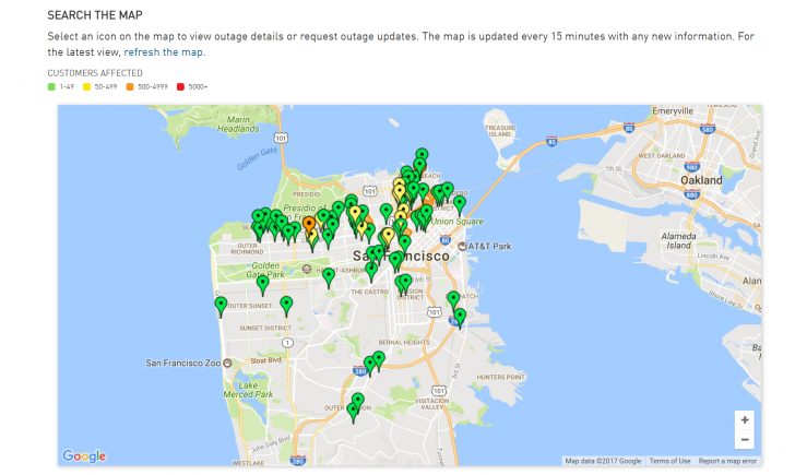 Pge Outages Map California