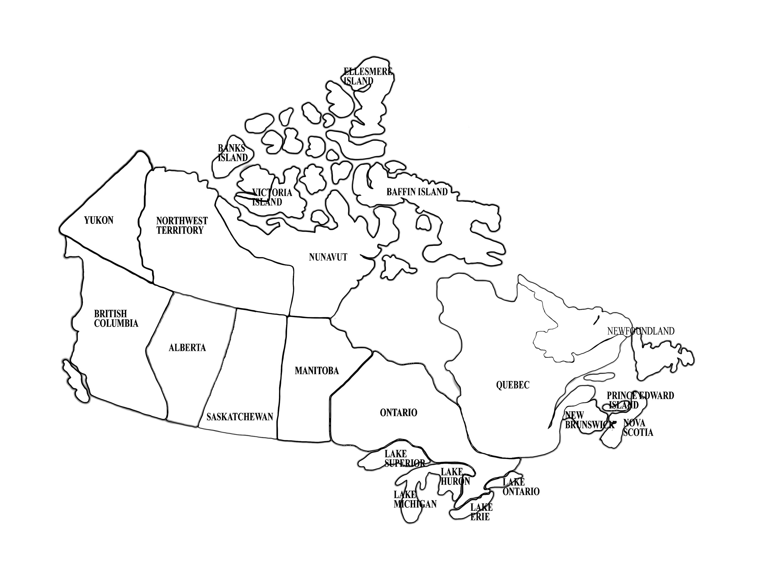 Printable Blank Map Of Canada - 5.12.kaartenstemp.nl • - Free Printable Map Of Canada