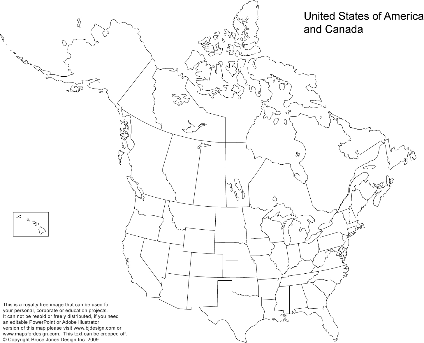 Printable Blank Map Of Canada Including Alaska - 13.12.hus - Blank Us And Canada Map Printable