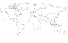 Printable, Blank World Outline Maps • Royalty Free • Globe, Earth - 8X10 Printable World Map