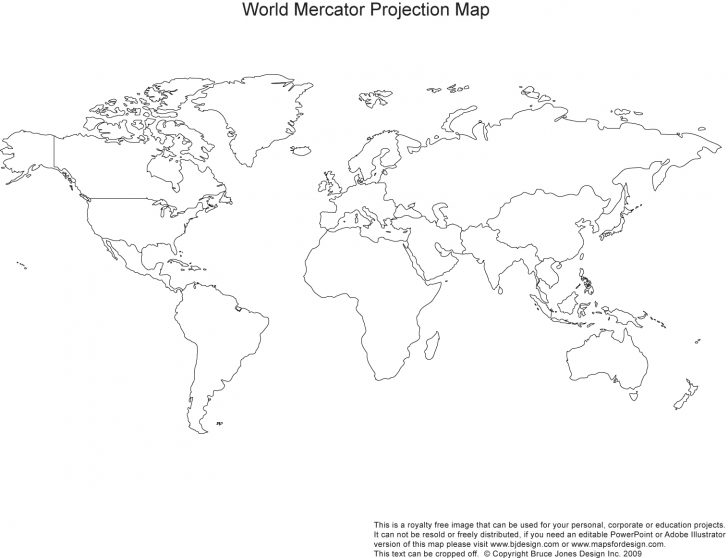 8X10 Printable World Map