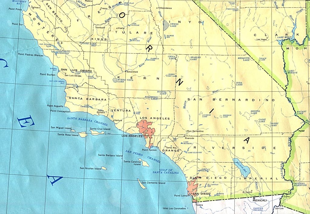 Printable Map Of Southern California Klipy Southern California Map