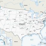 Printable Map Of Us Capitals Usa With States Valid Major Cities   Printable Map Of The Usa With States And Cities