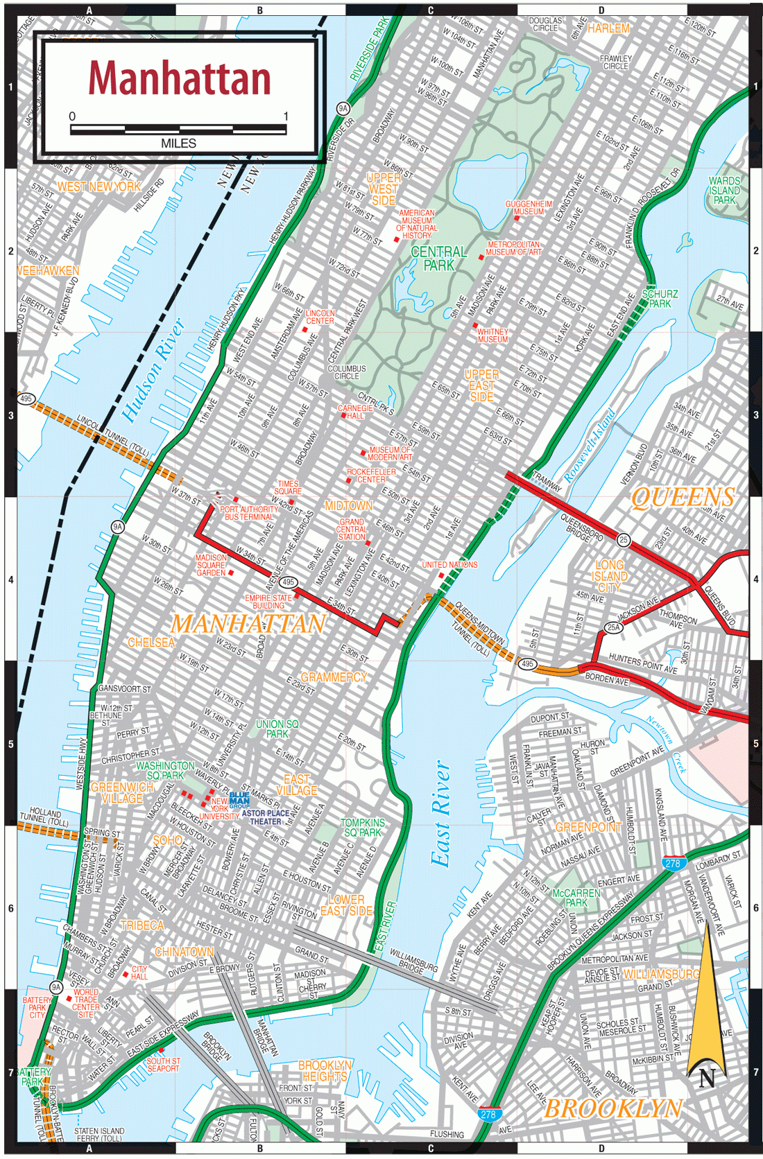 Printable New York City Map | Add This Map To Your Site | Print Map - Printable Map Of Manhattan