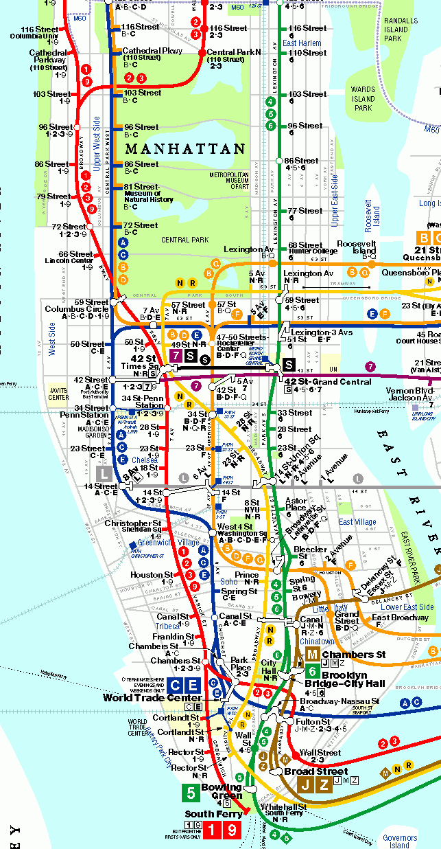 Printable Walking Map Of Midtown Manhattan