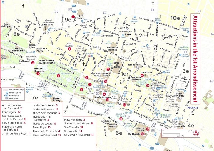 Paris Printable Maps For Tourists