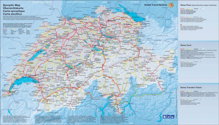 Printable Switzerland Travel Map,swiss Toursits Map,switzerland Tour ...