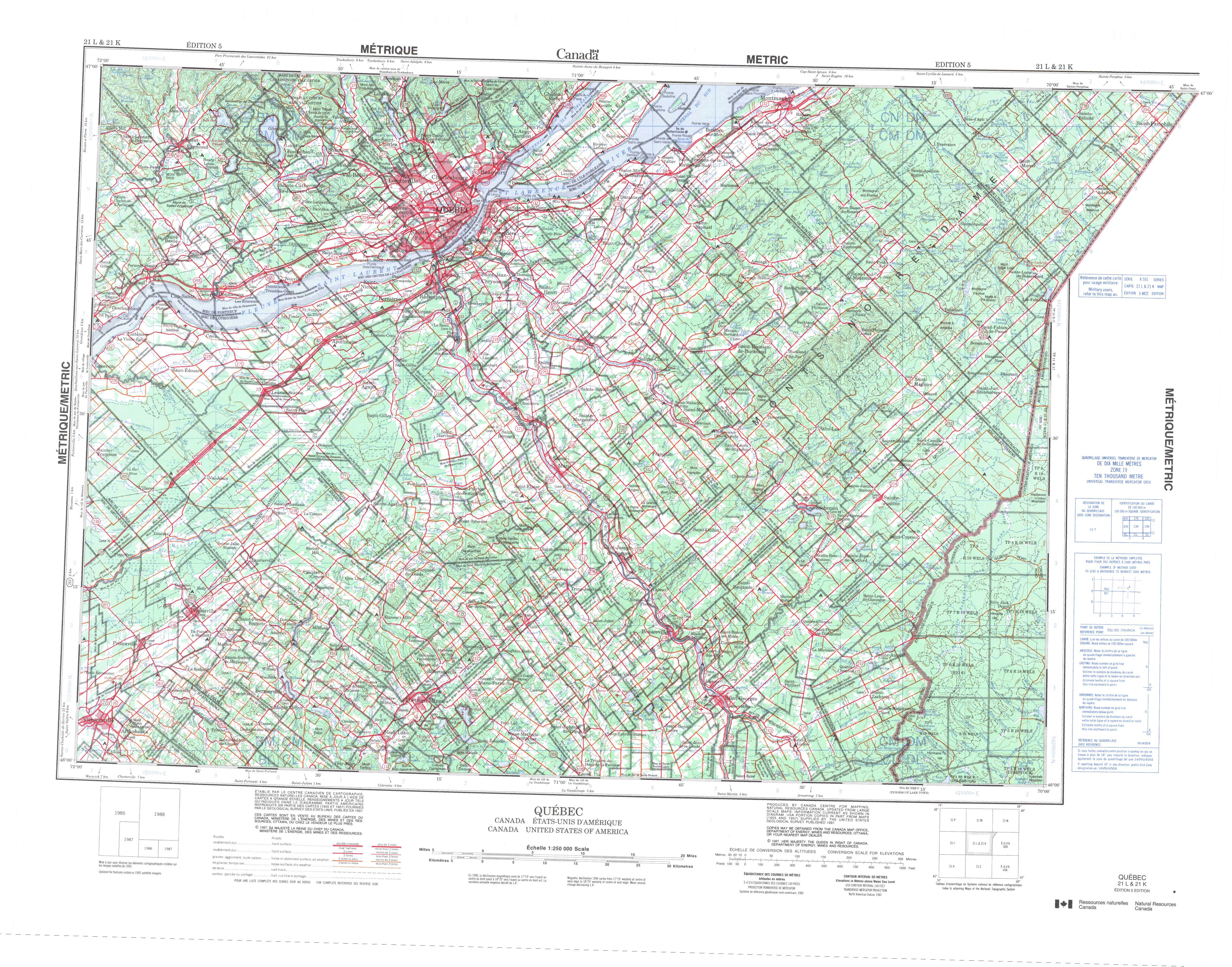 Printable Topographic Map Of Quebec 021L, Qc - Printable Topo Maps