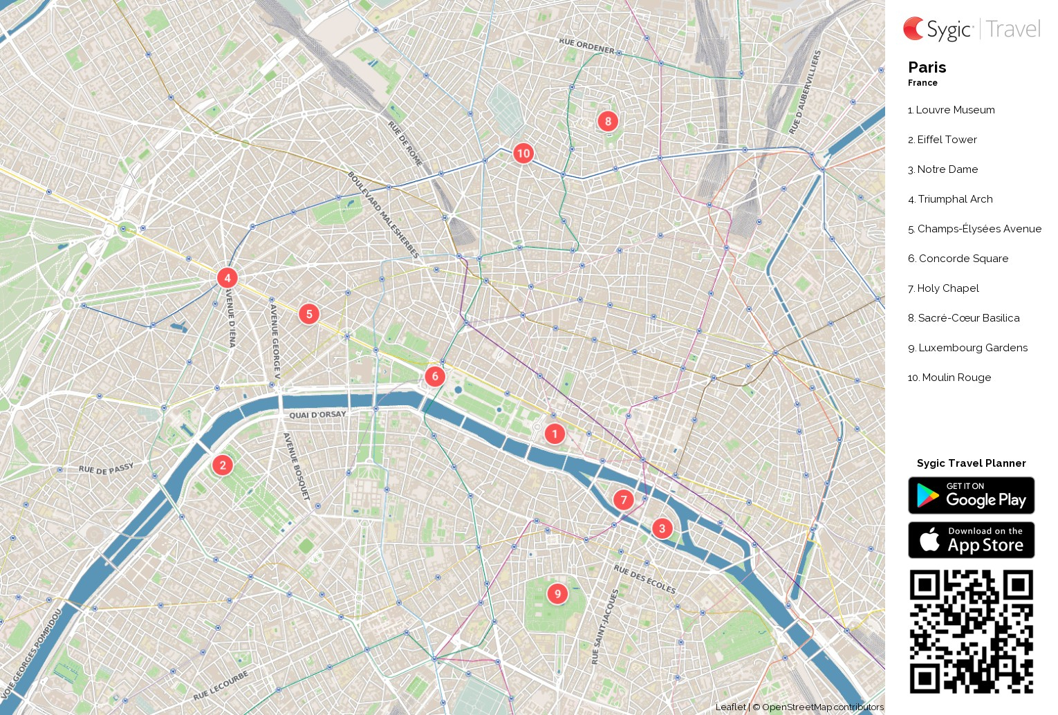 Printable Tourist Map Of Paris | Globalsupportinitiative - Printable Tourist Map Of Paris France