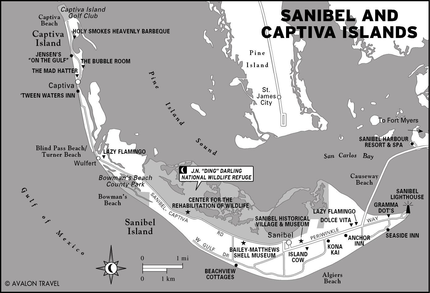 Printable Travel Maps Of Florida And The Gulf Coast | Florida - Road Map Of Sanibel Island Florida