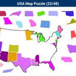 Printable United States Map Puzzle For Kids Make Your Own Lively Us   United States Map Puzzle Printable