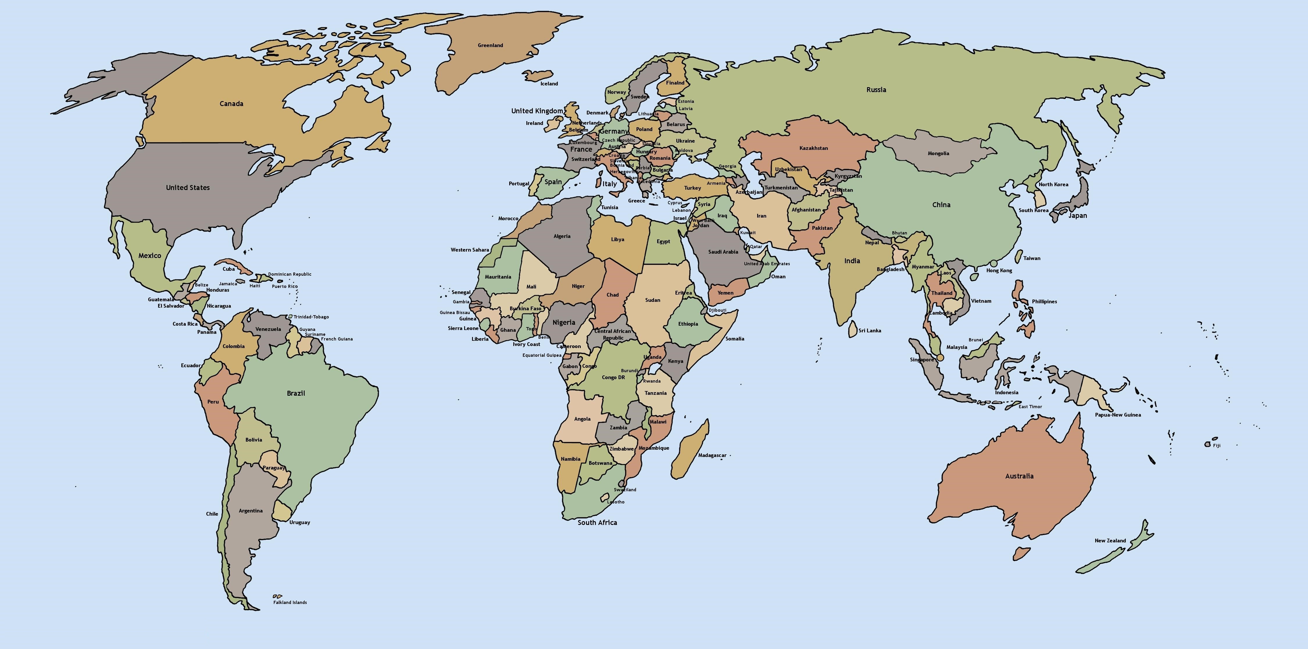 Printable World Map - World Wide Maps - Labeled World Map Printable