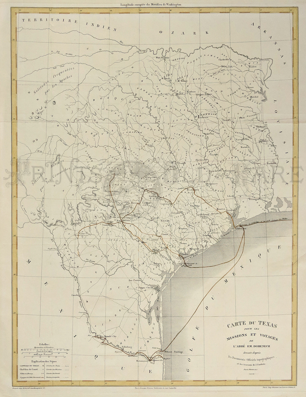 Prints Old &amp;amp; Rare - Texas - Antique Maps &amp;amp; Prints - Vintage Texas Map Prints