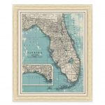 Product Image For Framed Map Of Florida Wall Décor | Office Ideas   Framed Map Of Florida