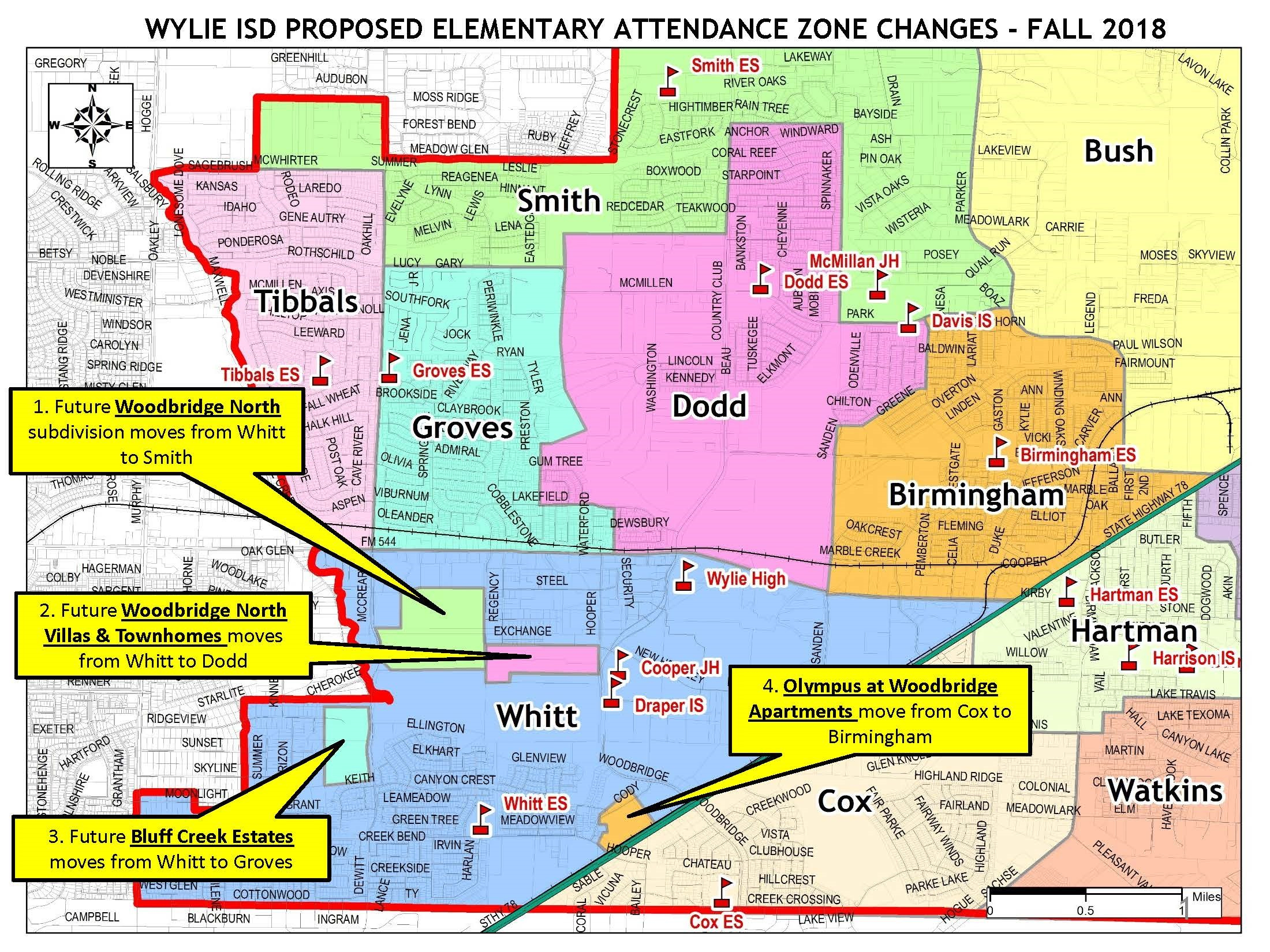 Proposed Elementary Attendance Zone Changes | Home | The Wylie Way - Wylie Texas Map