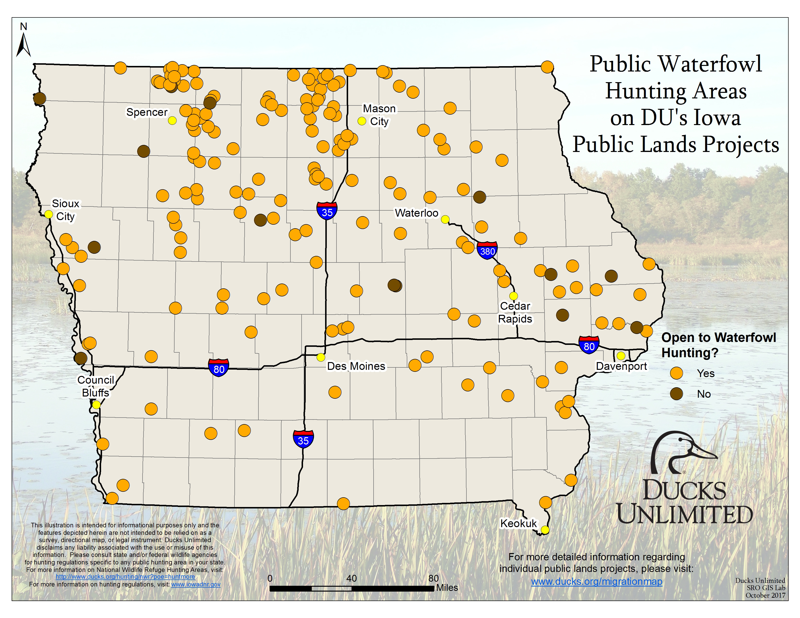 Public Waterfowl Hunting Areas On Du Public Lands Projects - Florida Public Hunting Map