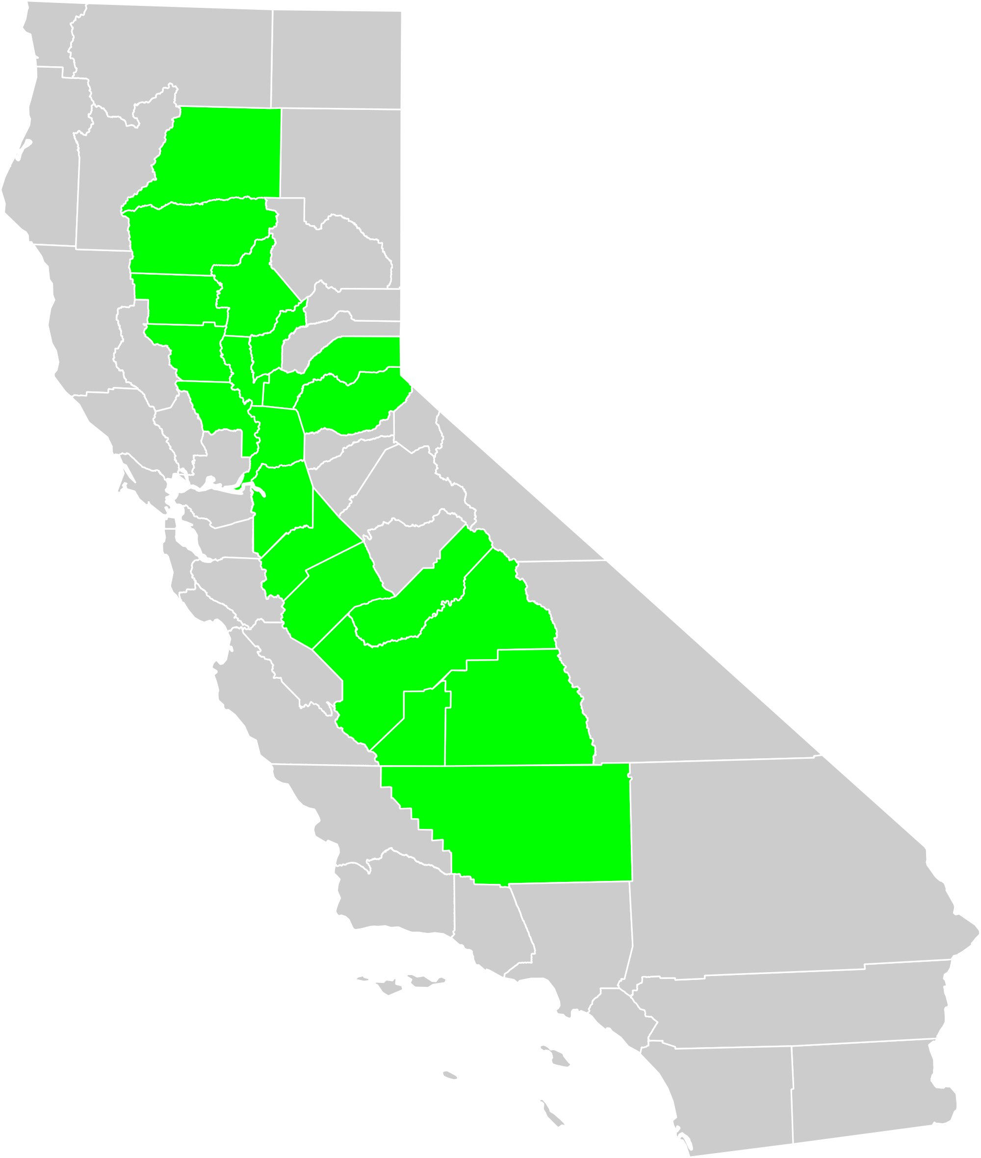 Px California Central Valley County Map Svg Maps Of California - California Valley Map