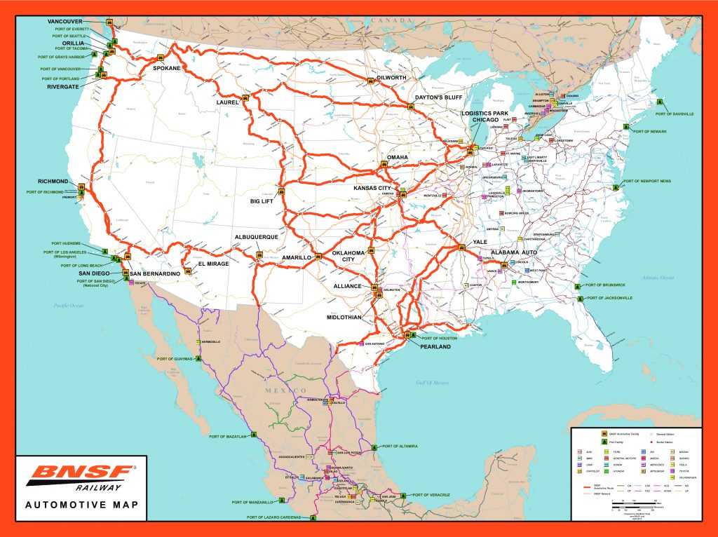 Rail Network Maps | Bnsf - Texas State Railroad Route Map | Printable Maps