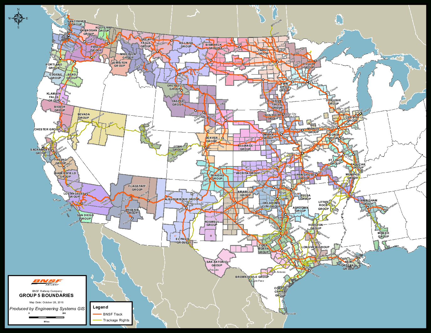 Rail Network Maps | Bnsf - Texas Weigh Stations Map