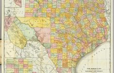 Rand Mcnally  Railroad And County Map Of Texas. / Rand Mcnally - Full Map Of Texas