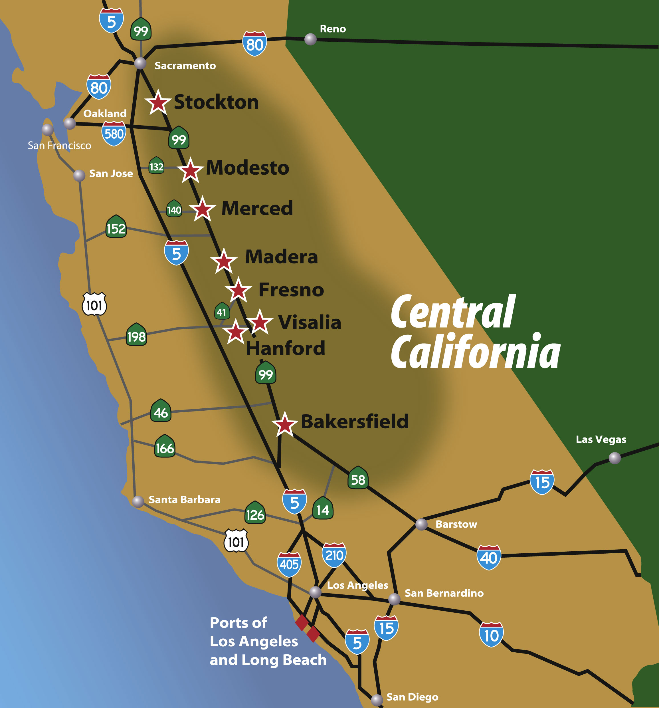 Regional Maps – Central California - Map Of Central California