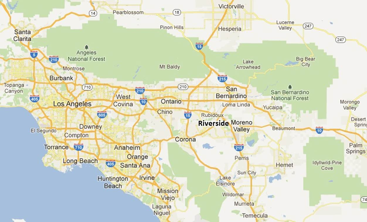 Regionalmap Google Riverside Best Maps Riverside County California - Riverside California Map