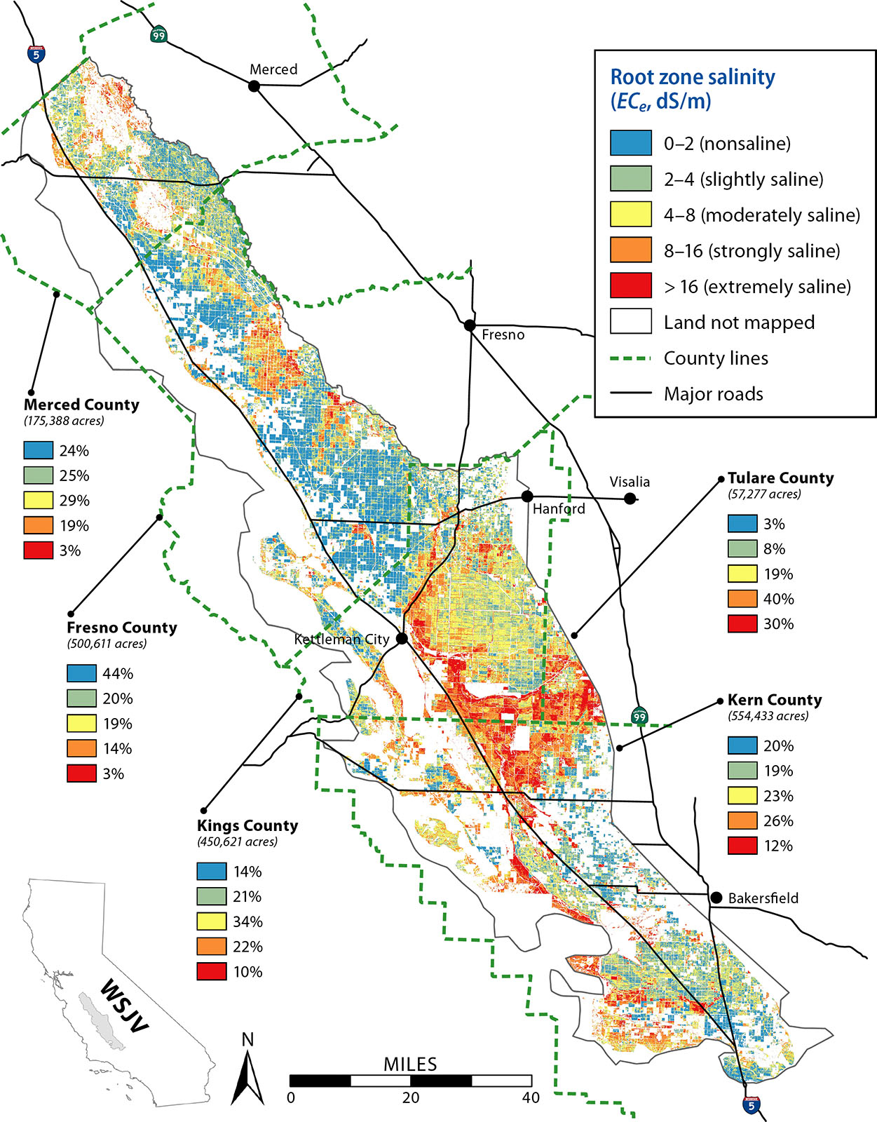 Remote Sensing Is A Viable Tool For Mapping Soil Salinity In - California Almond Production Map