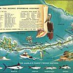 Retro Style 1960S Tourist Map Of The Florida Keys. [2844 × 1278] In   Florida Keys Map Poster