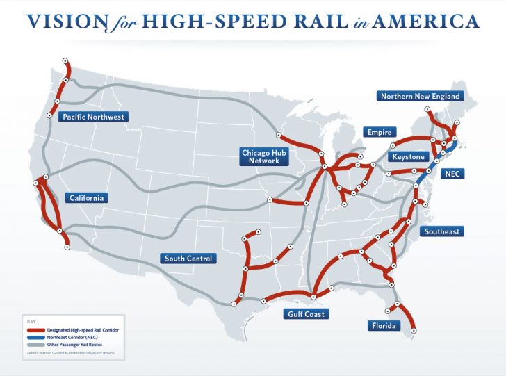 High Speed Rail Texas Route Map