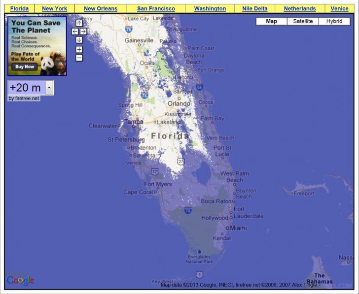 Florida Sea Rise Map