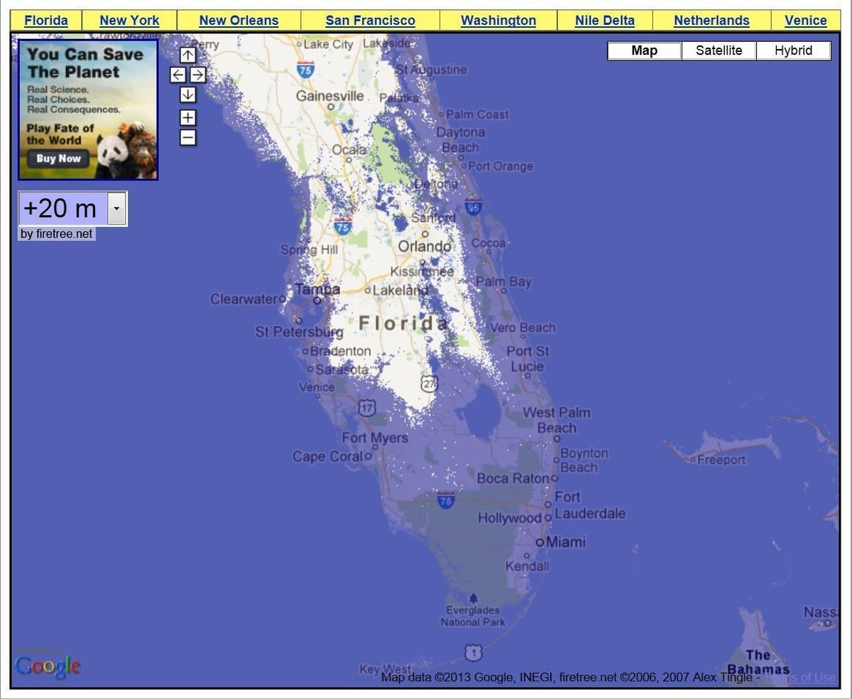 Rising Water Levels In South Florida Will Dramatically Change - Florida Sea Rise Map