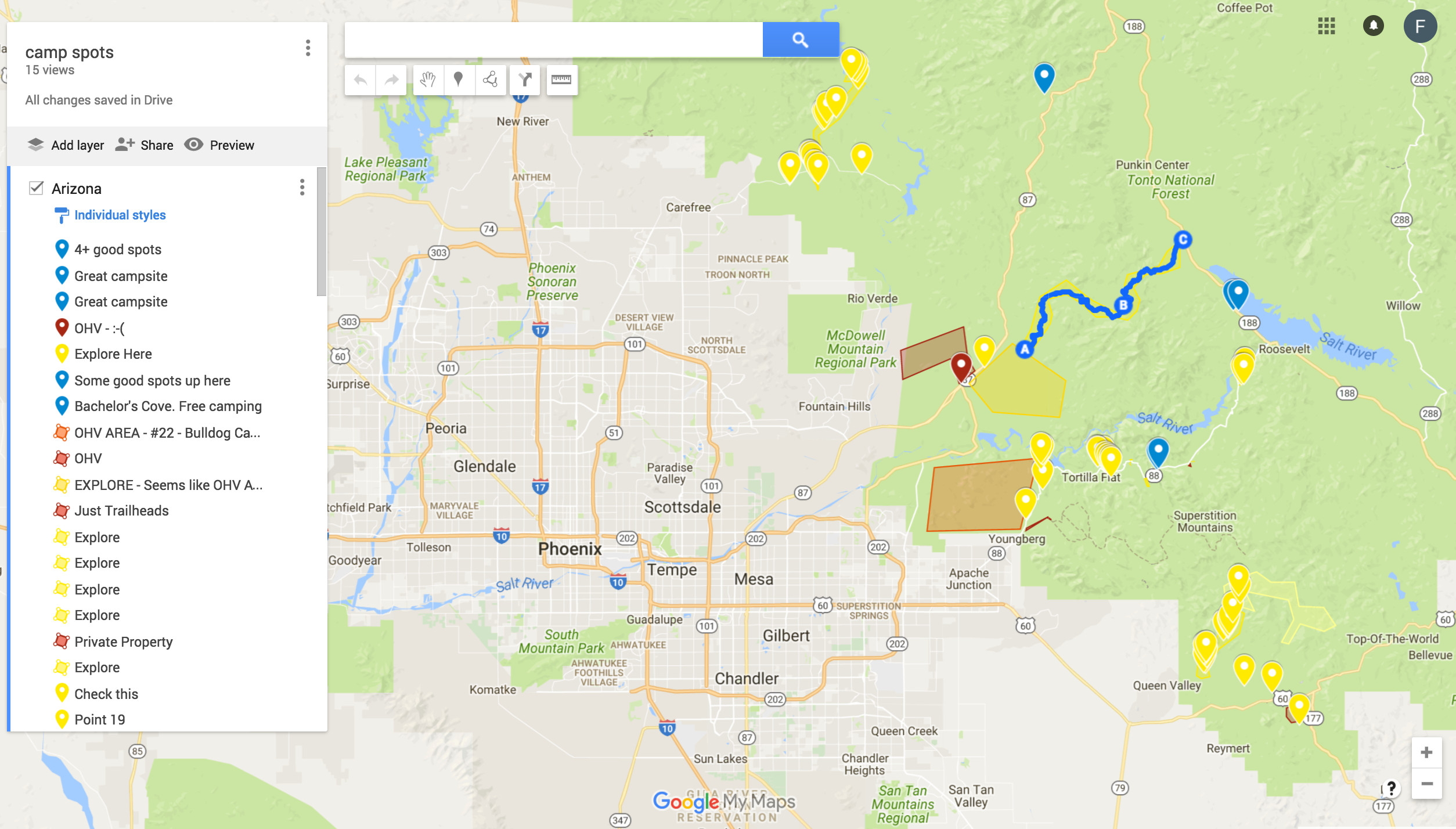 Road Map Of California And Arizona Detailed Arizona Archives My Wild - Free Camping California Map