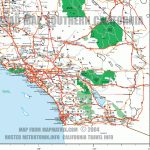 Road Map Of Southern California Including : Santa Barbara, Los   Road Map Of Southern California