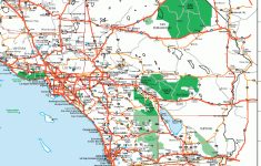 Road Map Of Southern California Including : Santa Barbara, Los - Road Map Of Southern California