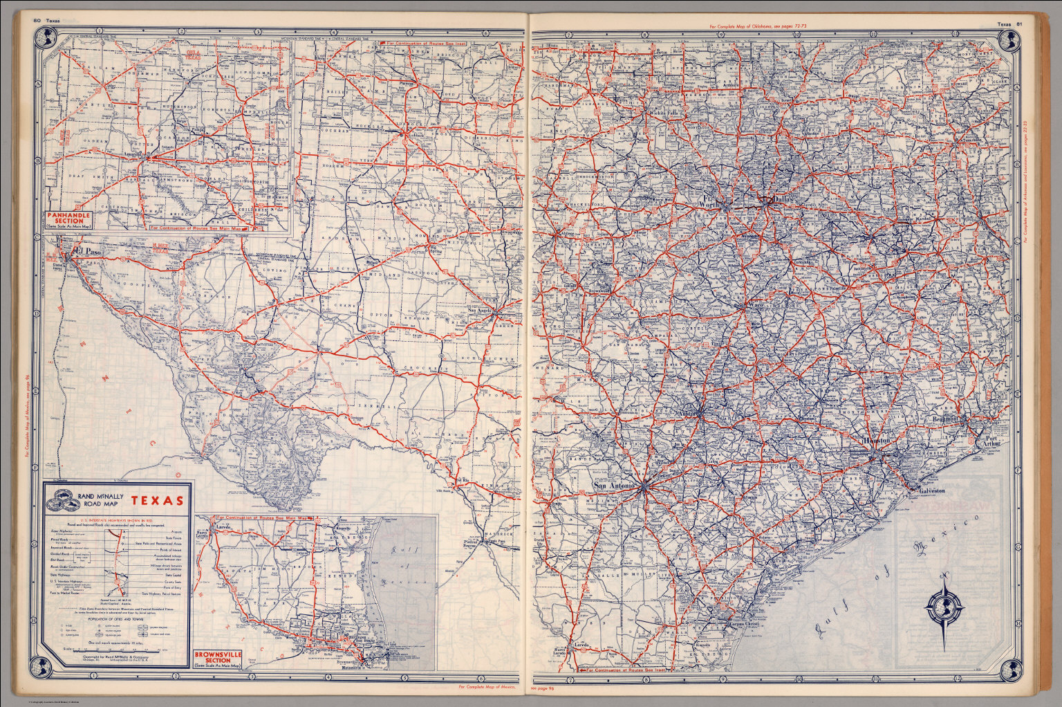 Road Map Of Texas - David Rumsey Historical Map Collection - South Texas Road Map